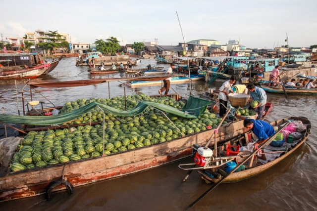 Le marché flottant de Cai Rang à Can Tho